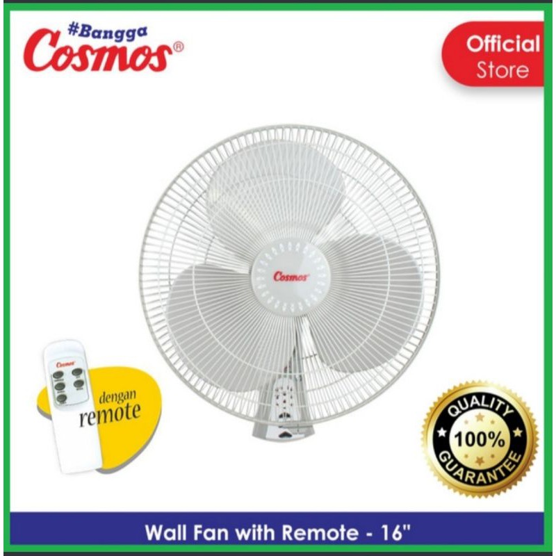 Cosmos Kipas Angin Wall Fan Remote 16&quot; 16 WFCR - Garansi Resmi 1 Tahun