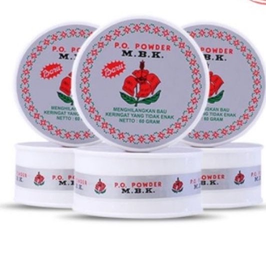 Bedak MBK Ketiak Penghilang Bau Badan (Super Tin Pot 60g) Silver &amp; Putih