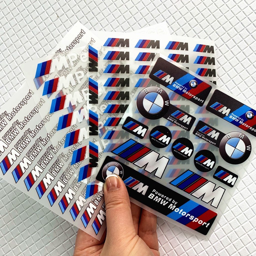 Stiker Emblem Logo BMW 1 2 3 4 5 6 7 series X1 X3 X4 X5 X6 F10 F30 Untuk Pintu Depan Mobil