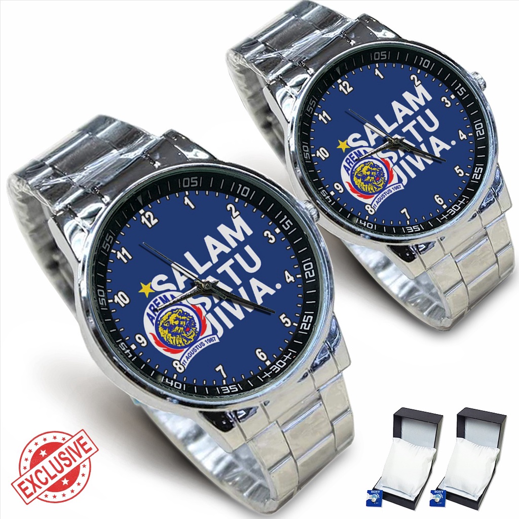 Jam Tangan Rantai Couple AREMA SALAM SATU JIWA - 2 (Awesome)