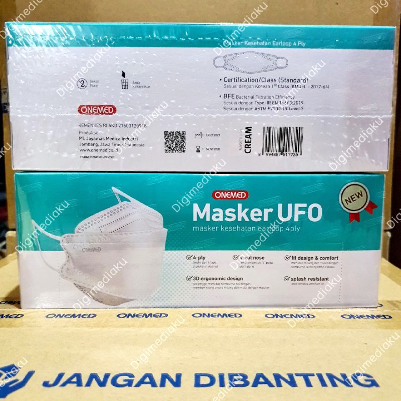 Masker UFO Cream UFO Onemed KF94 Model Pokana Soft Beige Masker Medis Model Mouson