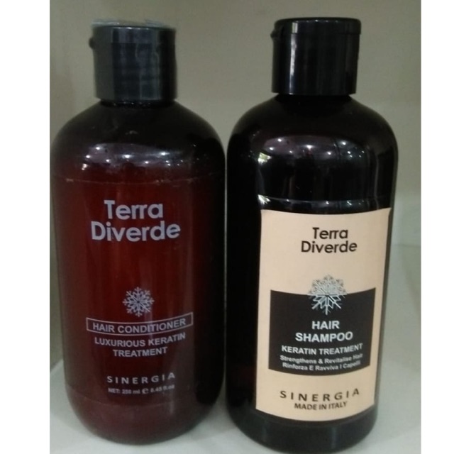 SINERGIA TERRA SHAMPOO ATAU CONDITIONER KERATIN TREATMENT 250 ML @MJ