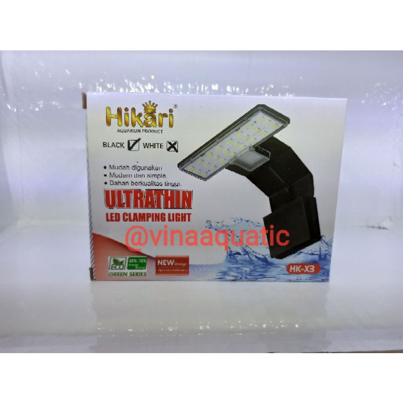 LAMPU LED AQUARIUM AQUASCAPE JEPIT HIKARI HK X3 LAMPU ULTRATHIN