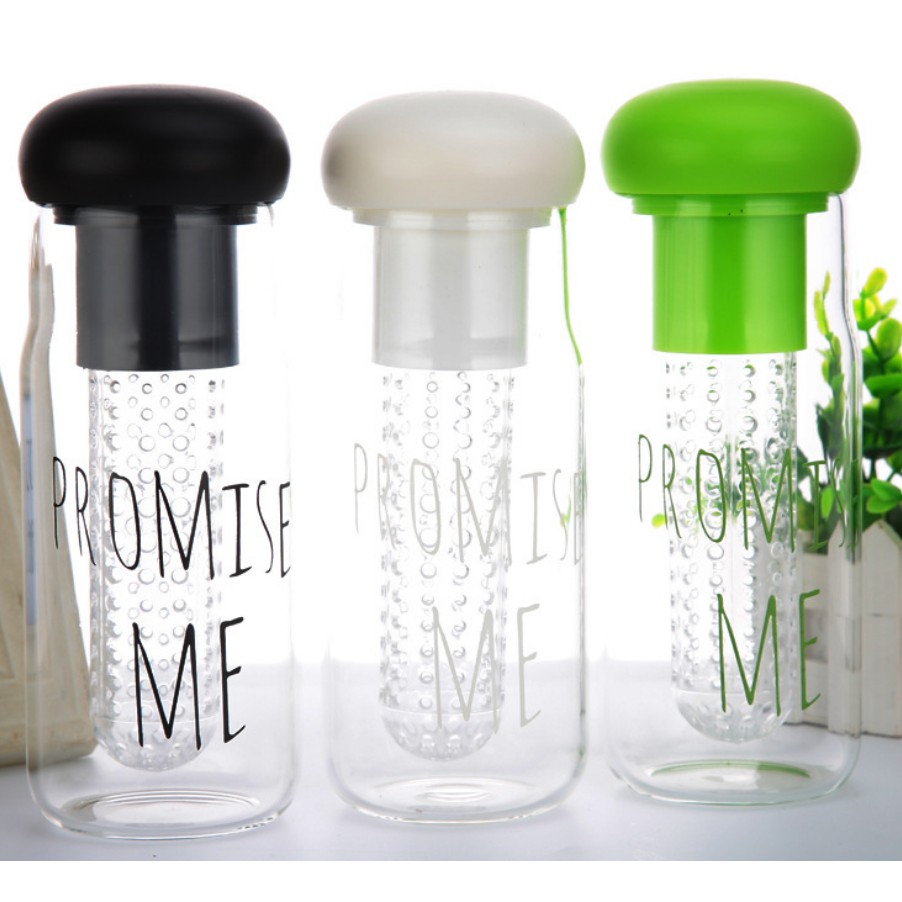 Botol Infused Water - Botol Minum Tumblr PROMISE ME Transparant B01