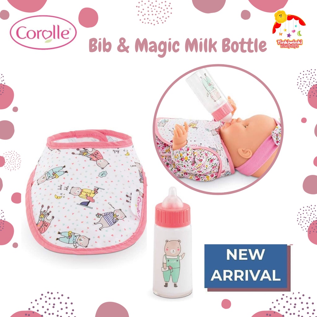 Corolle Bib and Magic Milk Bottle