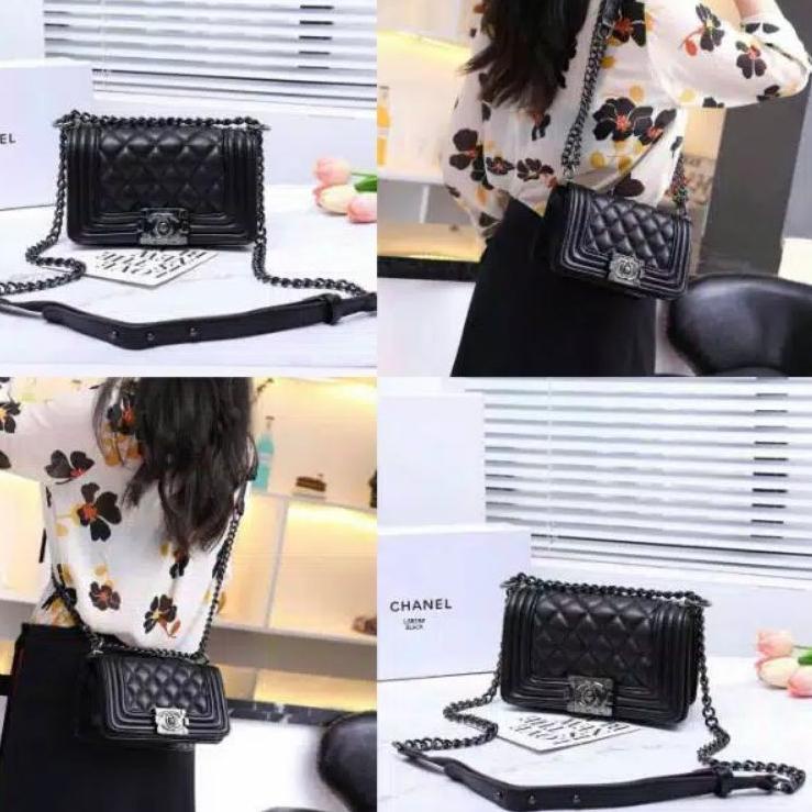Terbaru.. TAS IMPORT BOY SMALL FREE BOX LAMBSKYN MIRROR FLAP BRANDEN PREMIUM BATAM HANDBAG SUPER SIZ