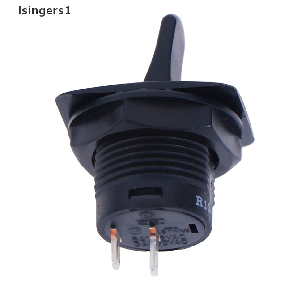 (lsingers1) R13-402a Saklar Toggle Switch ON-ON 2 Pin 2 Posisi Bentuk Bulat Warna Hitam