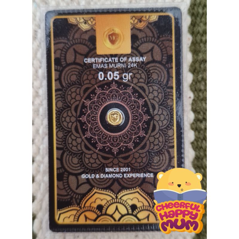 MiniGold Mini Gold Kado Emas 0.05 gram 0.05g 0,05 gram 0.05 gram 005