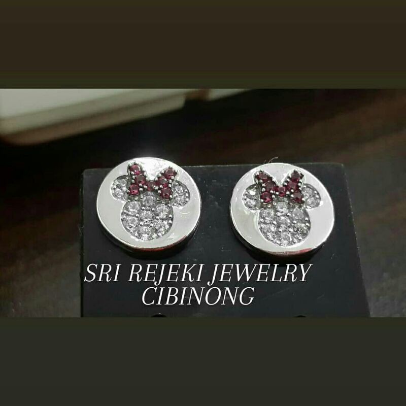 Giwang mas putih mata putih merah UBS750 "MINIE MOUSE"