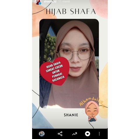 Jilbab Instant Bergo Tali Pink Hijab Premium by Shanie