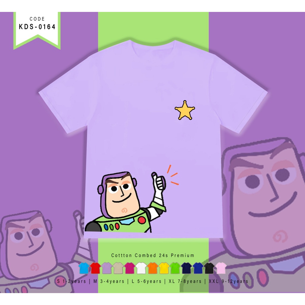 T-SHIRT / KAOS ANAK-ANAK TERMURAH BERGAMBAR TY BUZZ - TERIMA CUSTOM KAOS KELUARGA