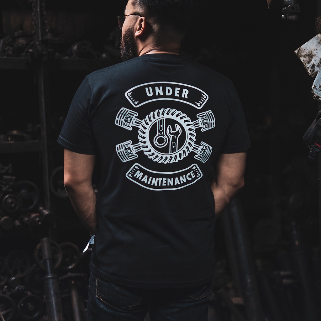 REISEN GEAR - MAINTENANCE | KAOS BAHAN 100% KATUN DINGIN MODEL MAINTENANCE BAHAN NYAMAN COCOK UNTUK KAOS KERJA DAN KAOS SEHARI HARI JENIS COTTON COMBED 24S