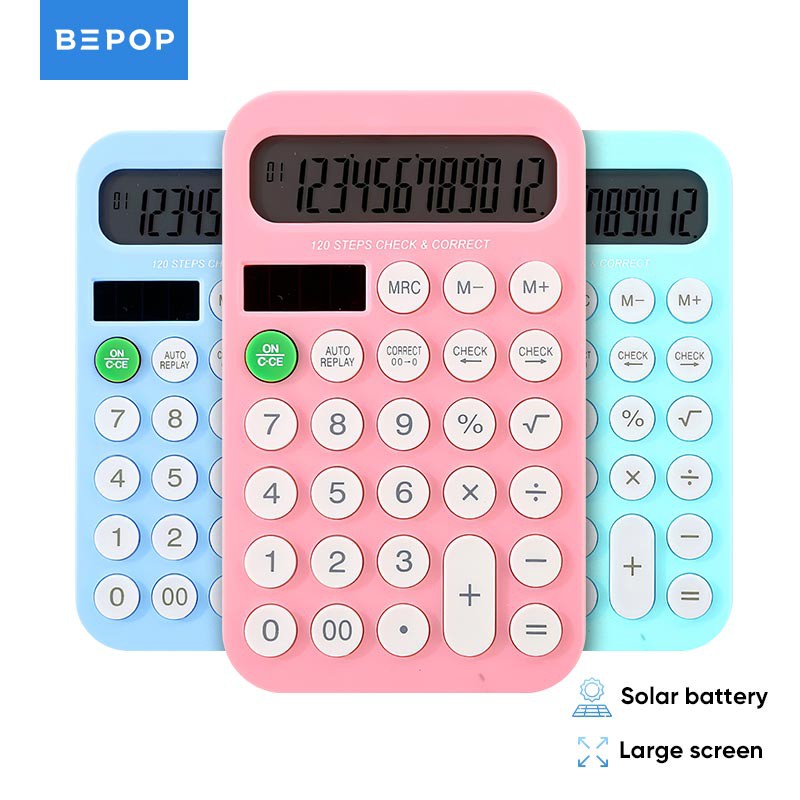 Bepop Calculator Solar Kalkulator 12 Digits Check Correct