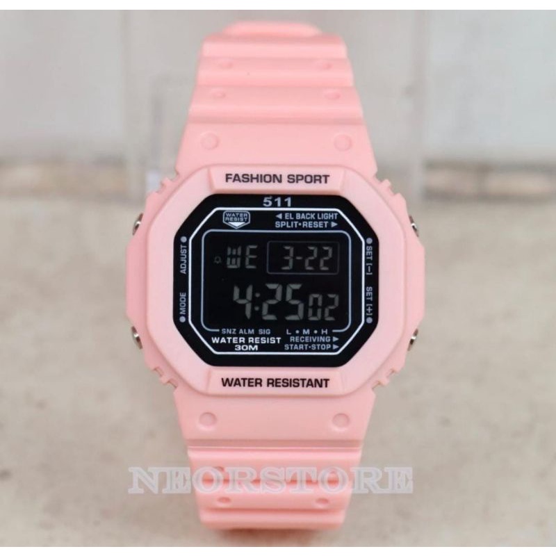 Jam Tangan Digital 511 Pria Wanita Tahan Air Shockproof Terlaris