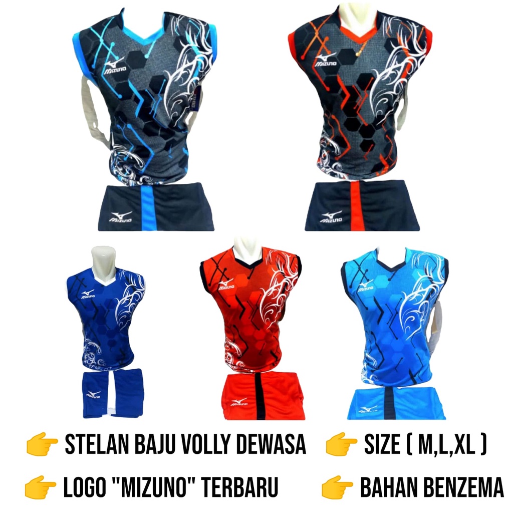 Baju stelan olahraga baju volly baju badminton baju bulutangkis baju olahraga motif terbaru