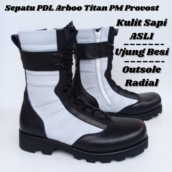 Sepatu PDL Provost TNI AD & POLRI Sepatu PDK Sepatu PDL Lapangan PREMIUM SOLE RADIAL ARBOO ASLI BUAT