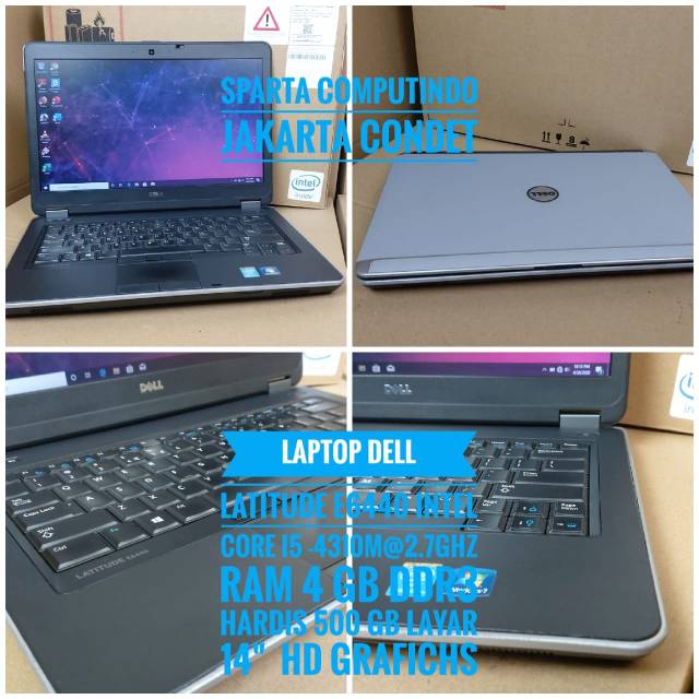 Laptop Dell Latitude E6440 Intel Core i5 - 4310M Ram 4 GB DDR3 Hardis 500GB Layar 14 inc HD Grafichs