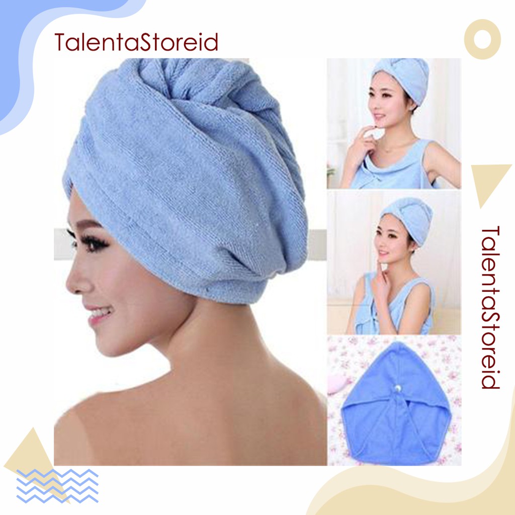 Handuk Pengering Rambut Simple Magic Towel Microfiber Handuk Keramas Cepat Kering