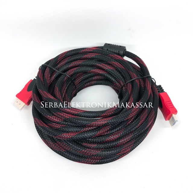 Kabel HDMI to HDMI Kepang Merah 20Meter