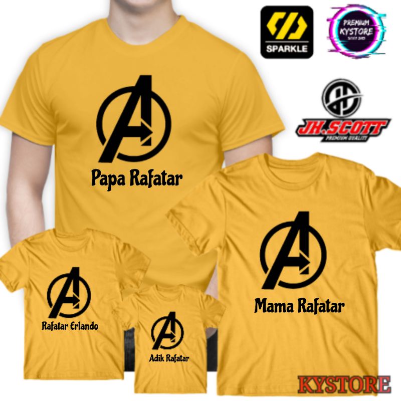 Kaos Avenger pria Cotton Combad 30s lengan pendek S,M,L,XL,XXL