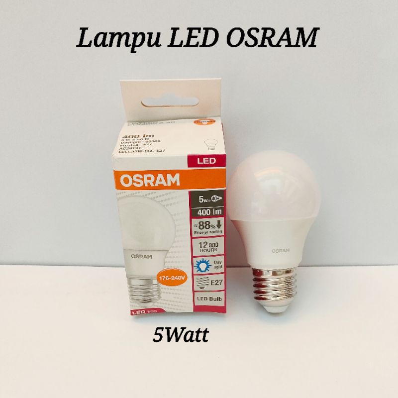 BOHLAM LAMPU LED BULB OSRAM 5 WATT PUTIH