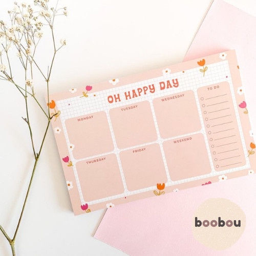 

[RESTOCK] Weekly Planner To Do List Aesthetic Cute Memopad Isi 30 Lembar