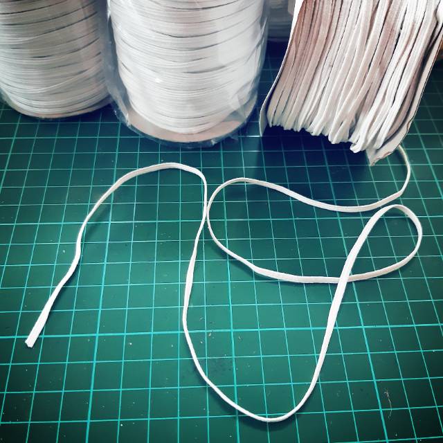 KARET JAHIT ELASTIS/4MM/3MM/KARET MASKER