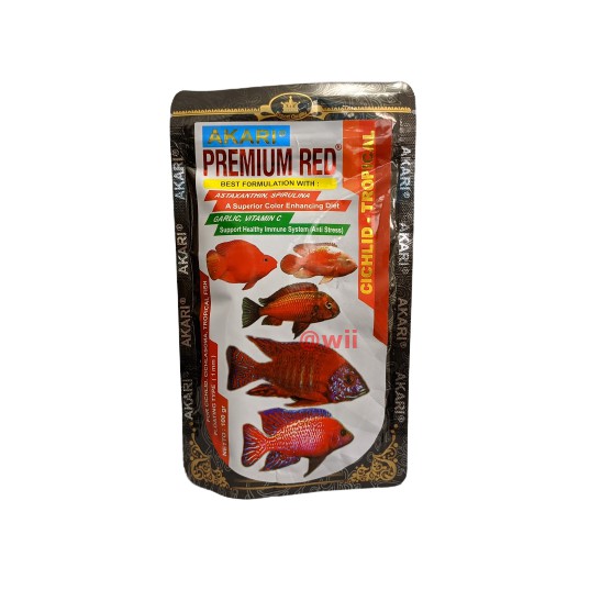 Akari Premium Red Chiclid 100gr 100 gr Pelet Ikan