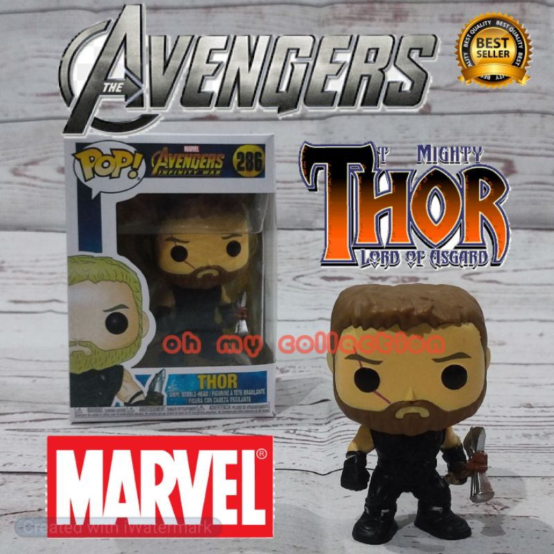 {COD} PROMO!!! Funko Pop Marvel Avengers Infinity War Thor #286| Funko Pop Thor| Action Figure Marvel Thor| Action Figure Thor