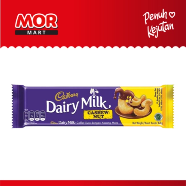 

CADBURY DAIRY MILK Kacang Mete Cashew Nut 65 gr