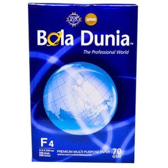 

Kertas HVS F4 70 gram bola dunia