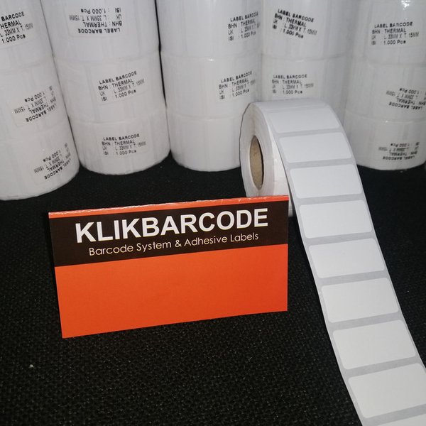 

STICKER LABEL BARCODE DIRECT THERMAL 33 MM X 15 MM ISI 1.000 PCS - 1LINE