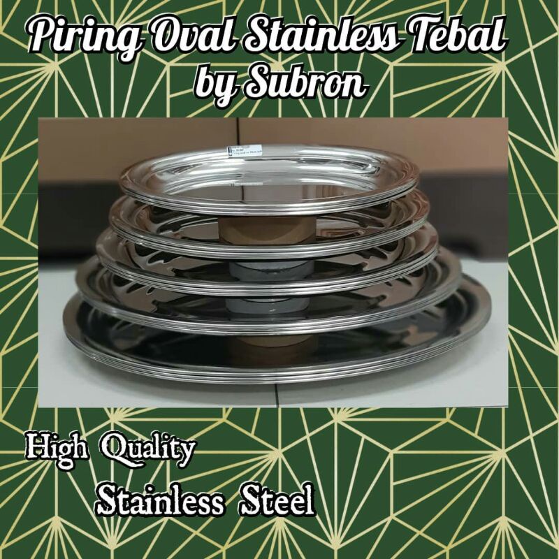 SUBRON Piring Oval/Lodor Stainless Steel