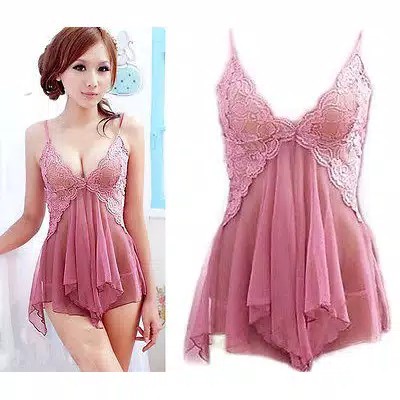 Lingeri Baju Tidur Wanita Cantik Dewasa Sexi Transparan Hot Sexy Brief Night Negligee Breast Clothes