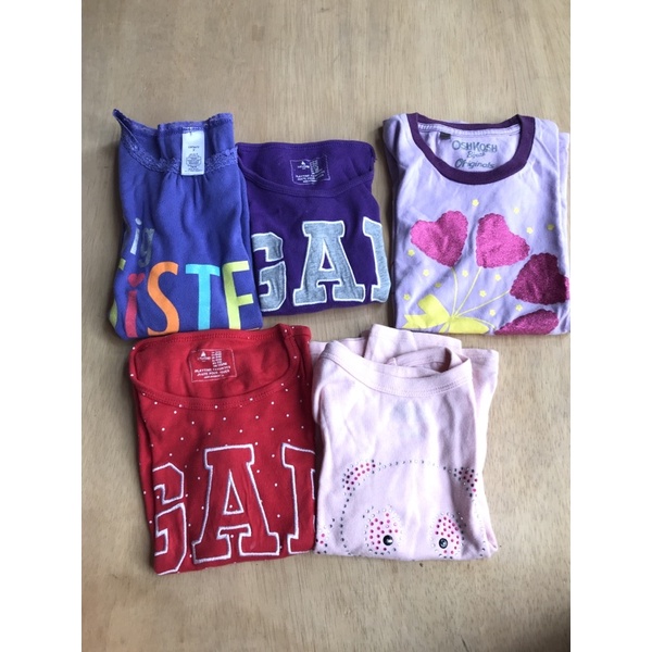 kaos anak branded preloved. kaos lengan panjang anak perempuan. longshirt girl second. kaos anak bek