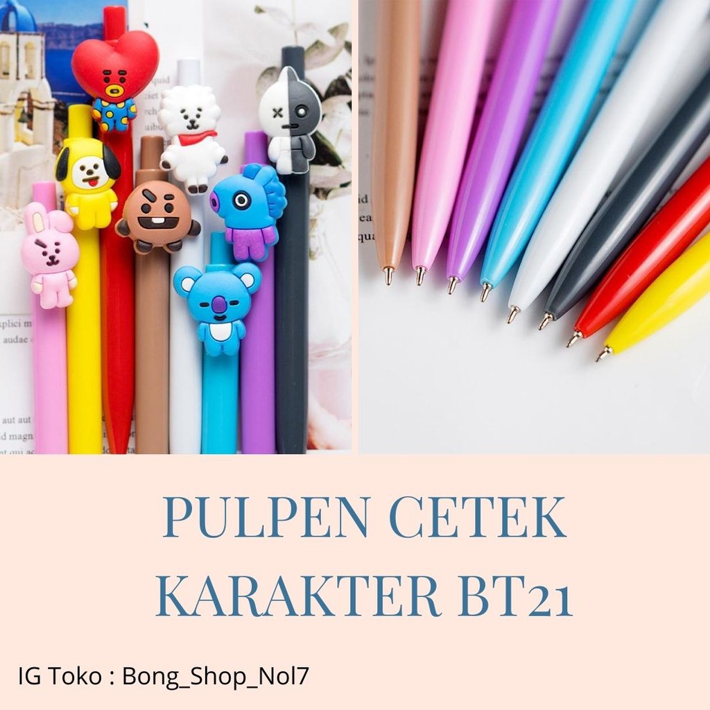 

Pulpen Cetek Karakter BT21|Pen Cetek Karakter BT21 |Pen Murah BT21