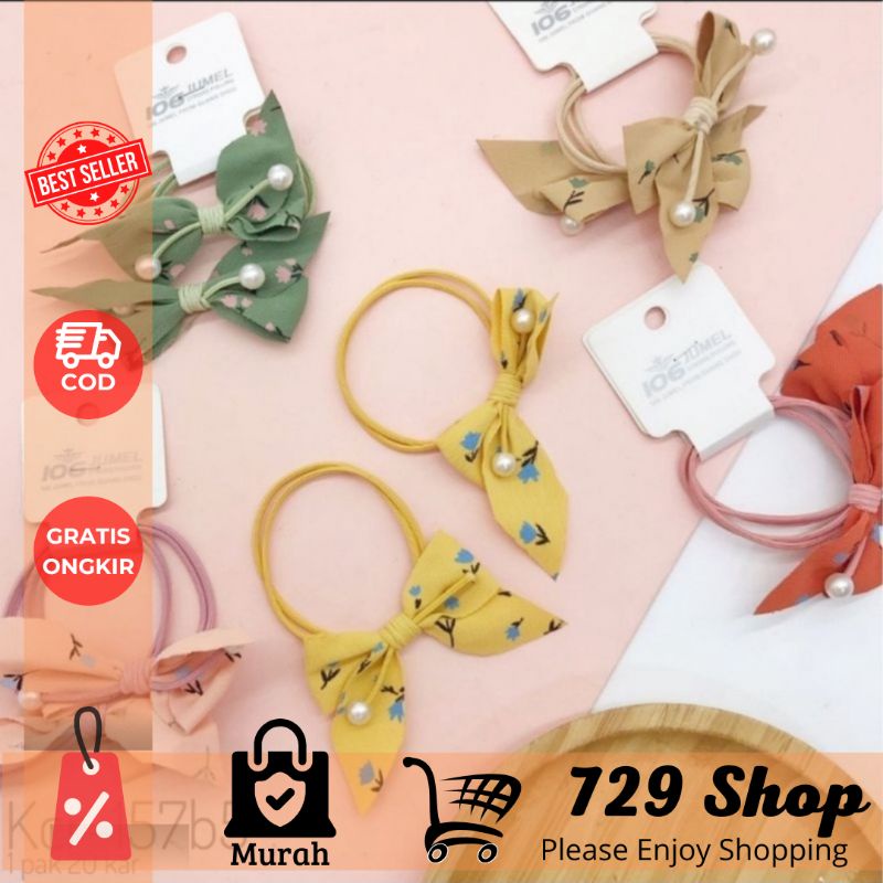 Ikat Rambut Tali Pita [2 in 1] Mutiara Premium Best Seller