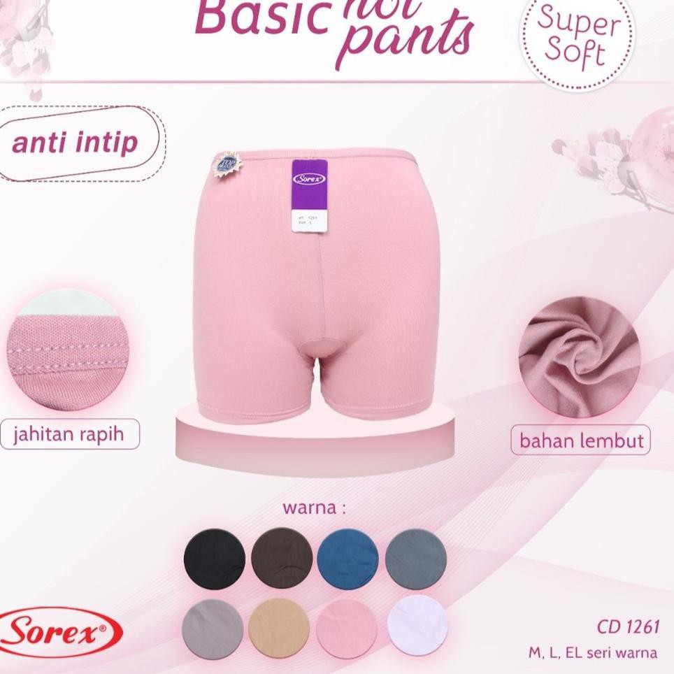 6 Pcs CD Sorex 1261 Short Super Soft | Celana Dalam Sorex 1261 Wanita Dewasa Stretch | Sguna