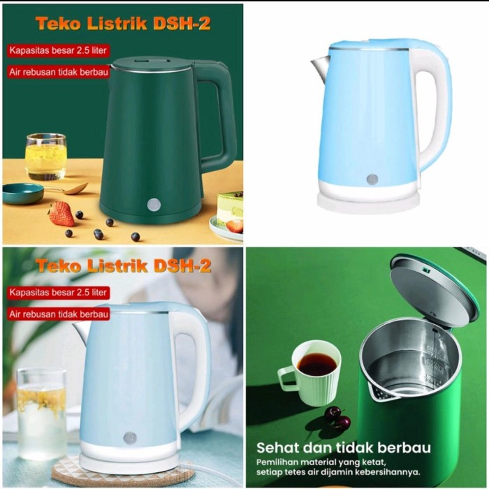 Teko Listrik DSH-2 Pemanas Air Elektrik Kettle Boiling Water 2.5 Liter