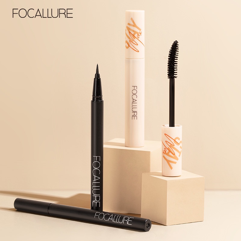 FOCALLURE 2PCS Waterproof Eyeliner &amp; Curling Mascara Set-Paket