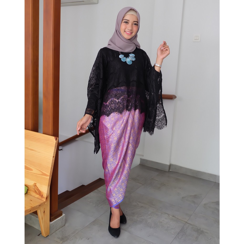 Jual Kebaya Hitam Wisuda Modern Hijab Brukat Terbaru Kebaya Brukat