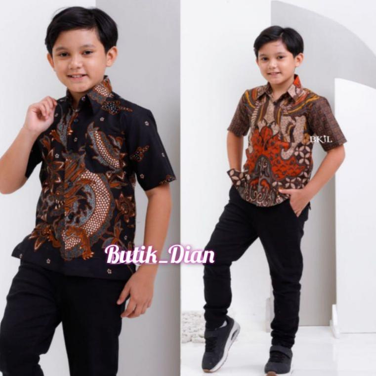 Kemeja batik anak-Batik anak-Baju batik anak laki-laki umur 2-12th hem anak BUTIKDIAN ‣ Min31au22ᶻ