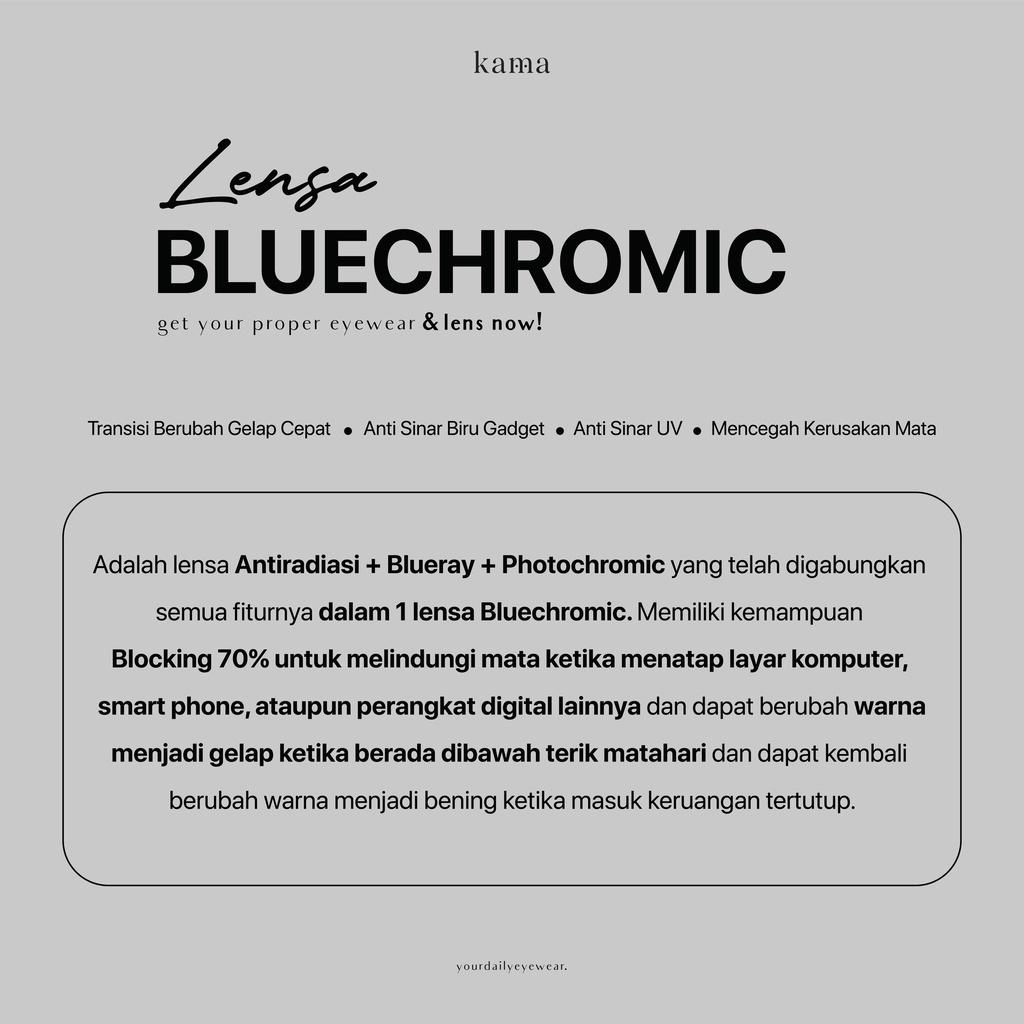 LENSA BLUECHROMIC PHOTOCHROMIC BLUE CUT HI BC