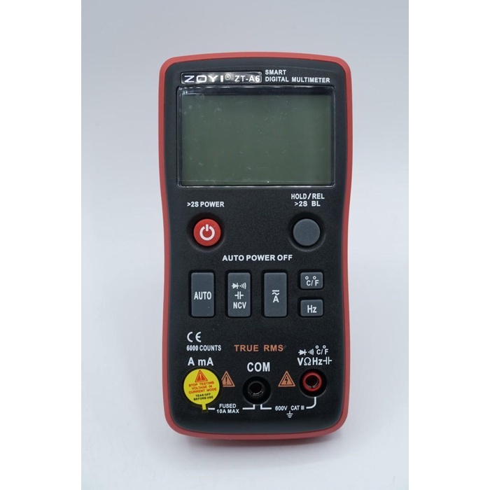 ZOYI ZT-A6 Avometer Digital Smart Multimeter True RMS AC DC 6000 Count