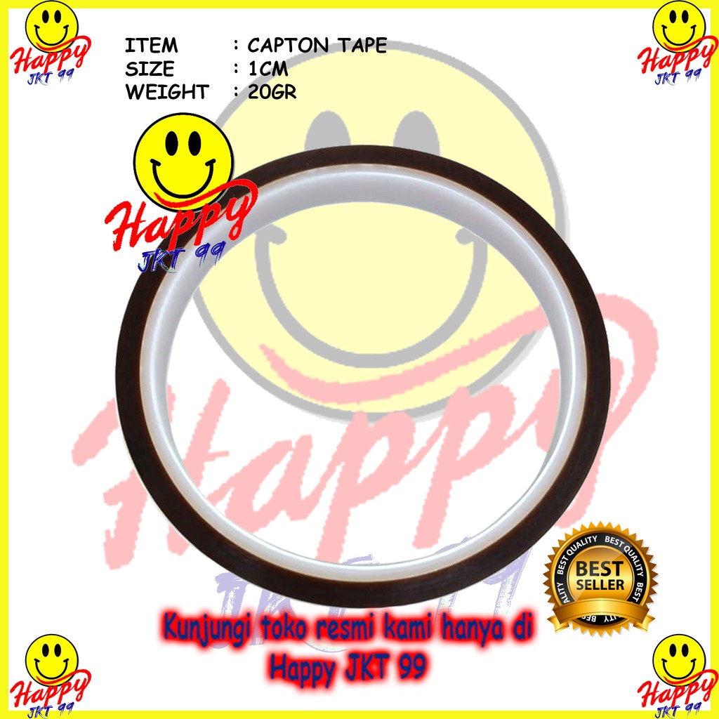 [ HAPPY JKT 99 ] LAKBAN CAPTON TAPE 1CM 1 CM TAHAN ANTI PANAS ORIGINAL