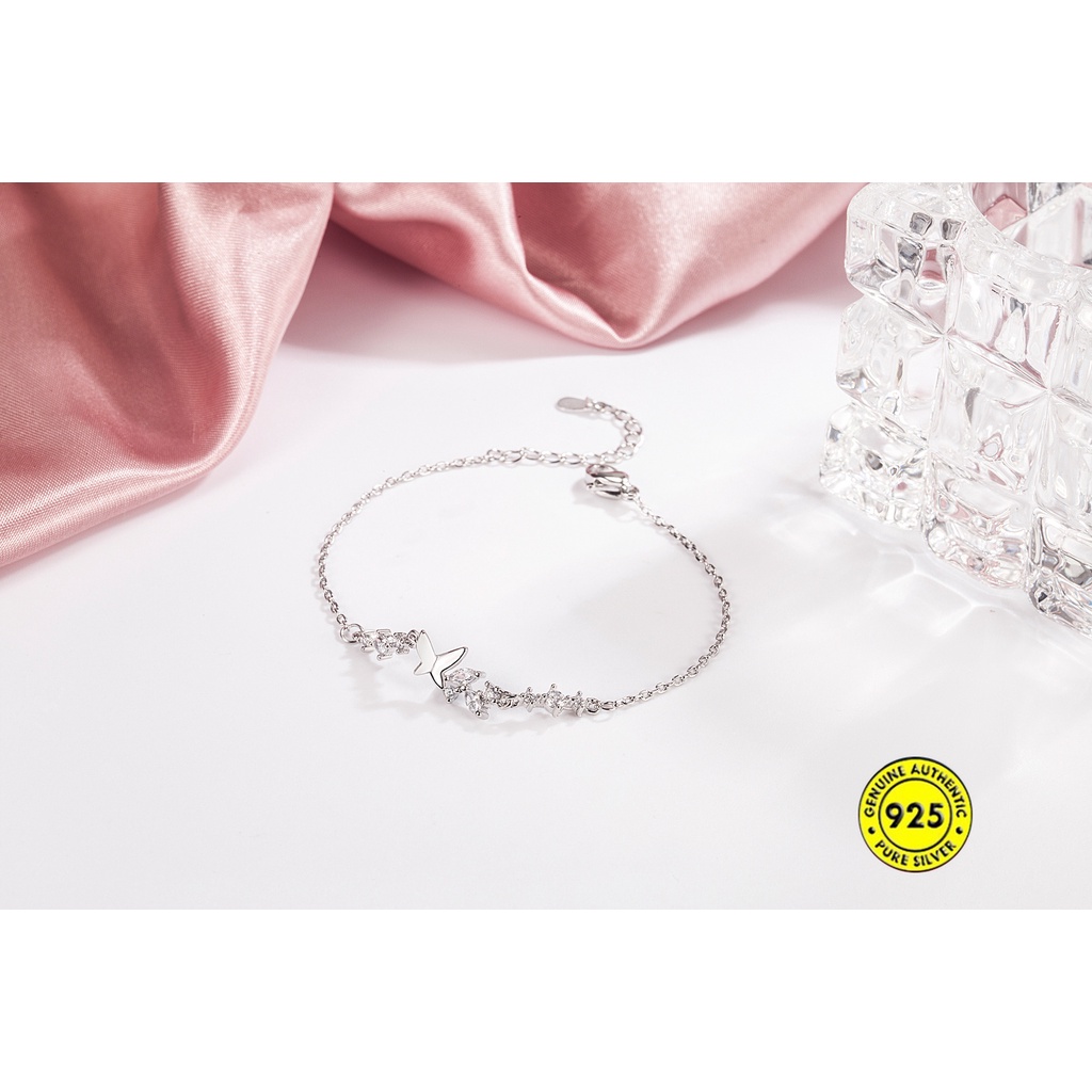 Gelang Zircon Bahan S925 Silver Untuk Wanita