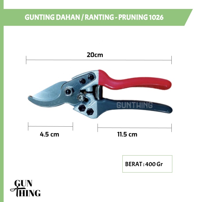 Gunting Pruning 1026 - Gunting Dahan Ranting Tanaman Taman AIRAJ 1026