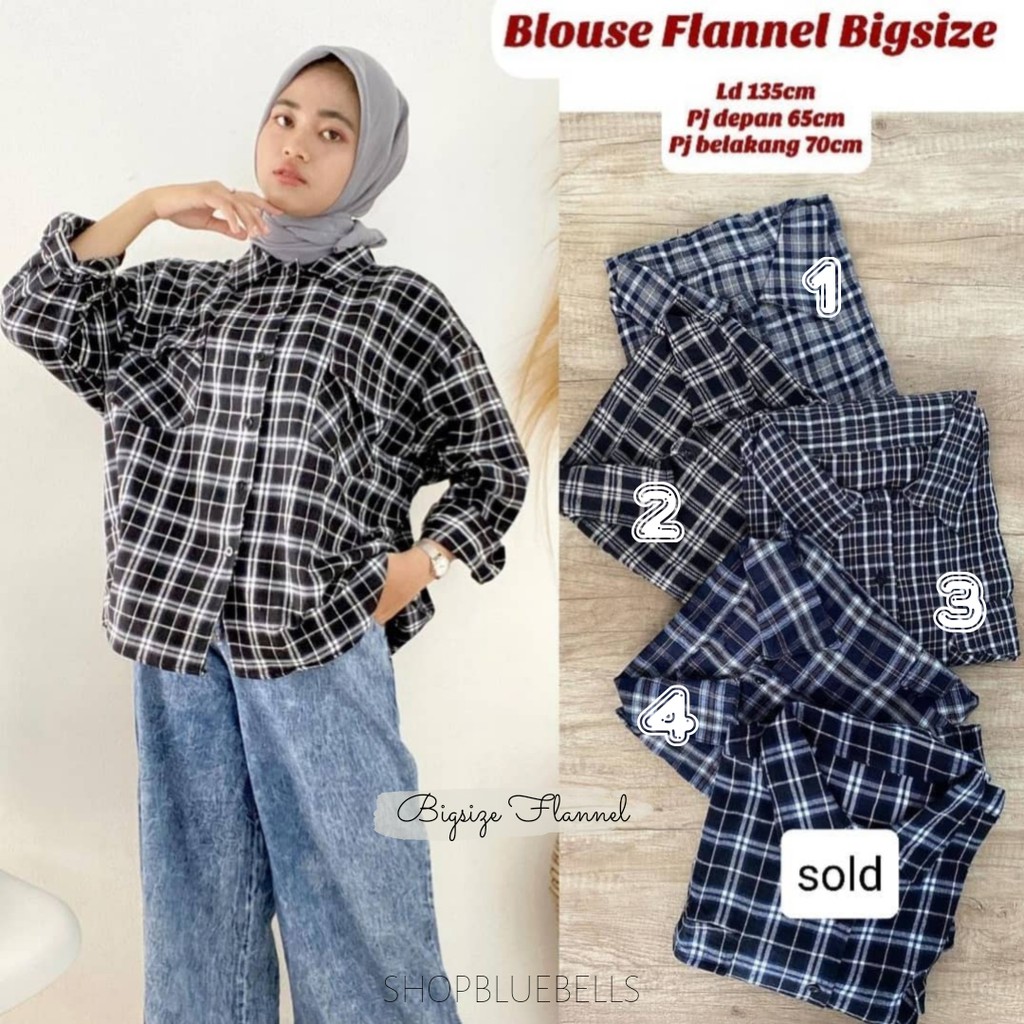 Oversize Flannel Shirt - Kemeja Flanel Jumbo Bigsize