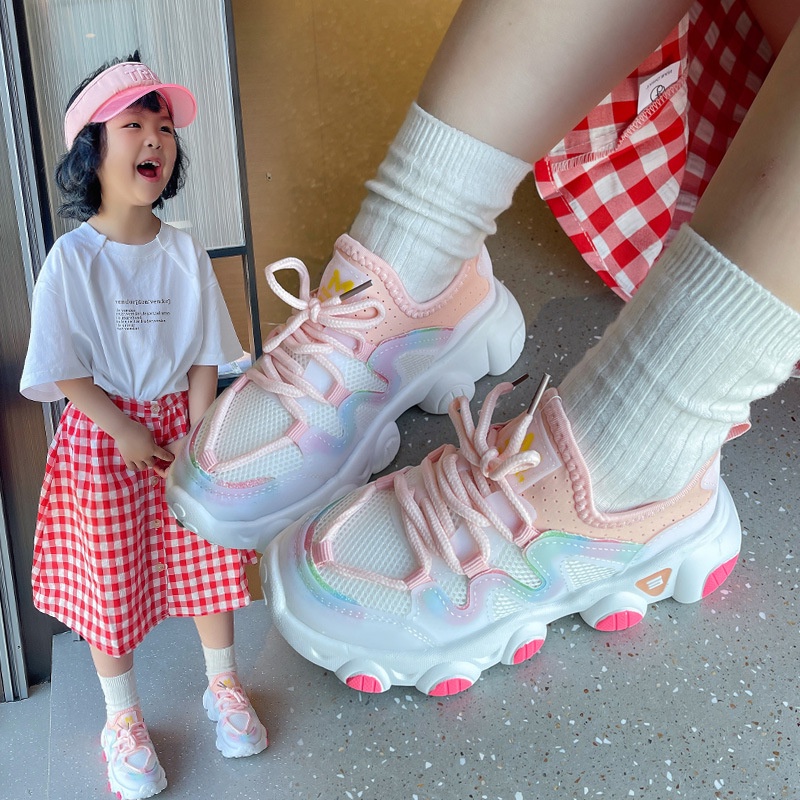 LED11-Sepatu Sport Sneaker Anak Laki Perempuan Import