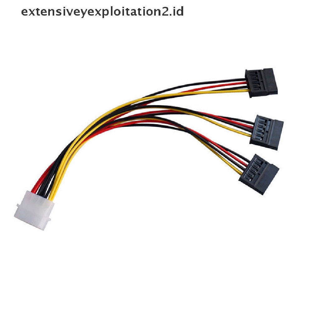 Kabel Power Splitter 4pin Ideal Molex To 3seri Ata Power Sata